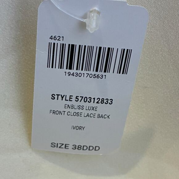 Soma Bra Size 38DDD Enbliss Luxe Front Closure Lace Criss Cross Back Underwired - Picture 4 of 5